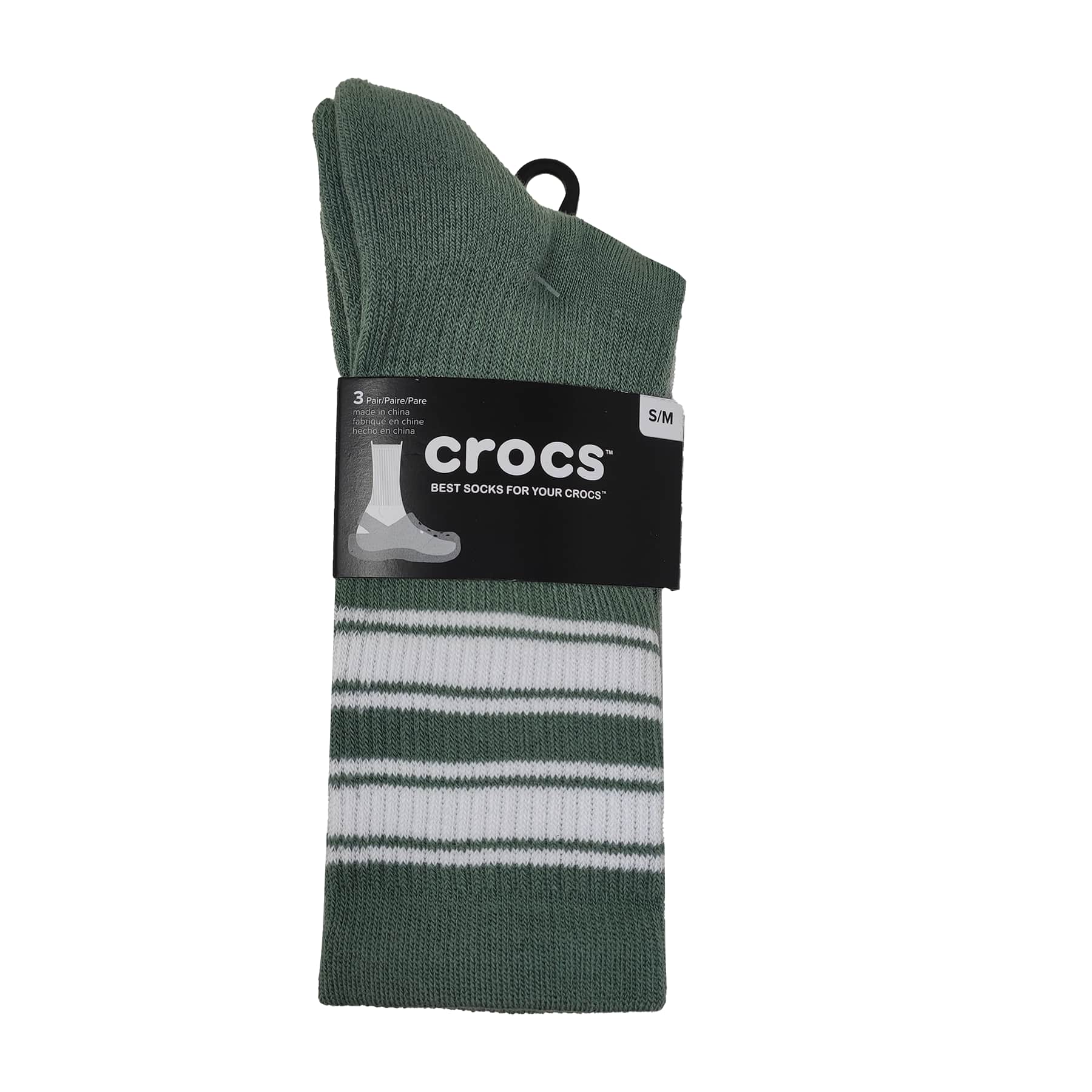 CrocsSocks Crew Double Stripe 3 PK - 211331-3YO