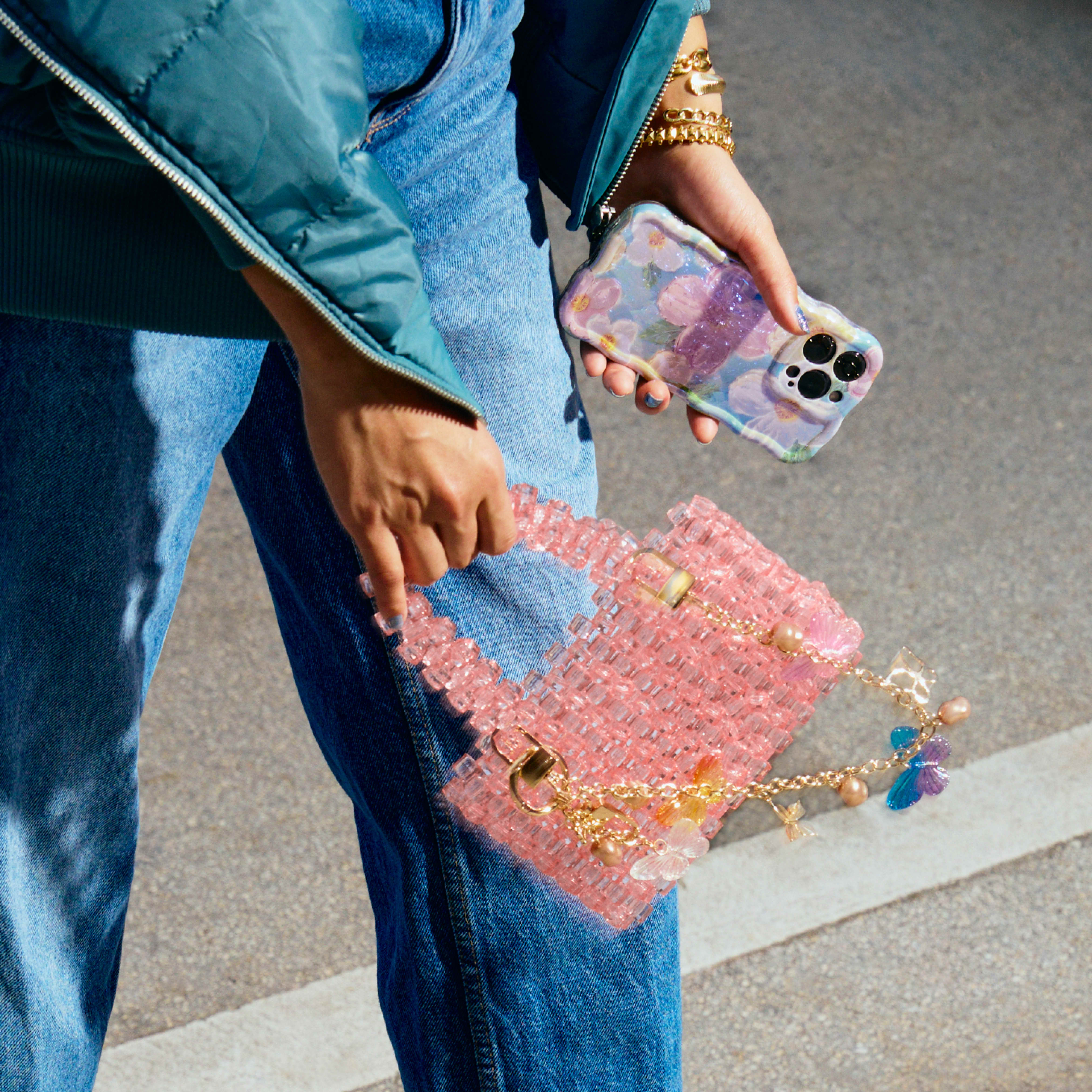 Butterfly Long Chain Bag Charm - 212325-90H