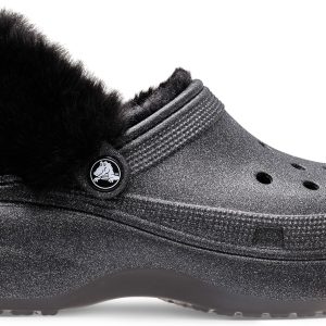 Classic Platform Fuzz Lined Glitter Clog - 211922-001